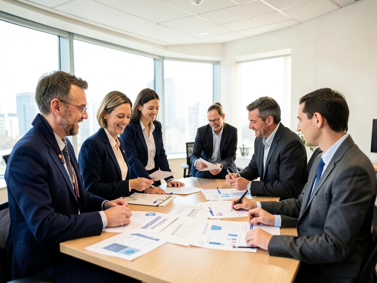 Gaddh Enterprise consultants reviewing procurement documents with a client team